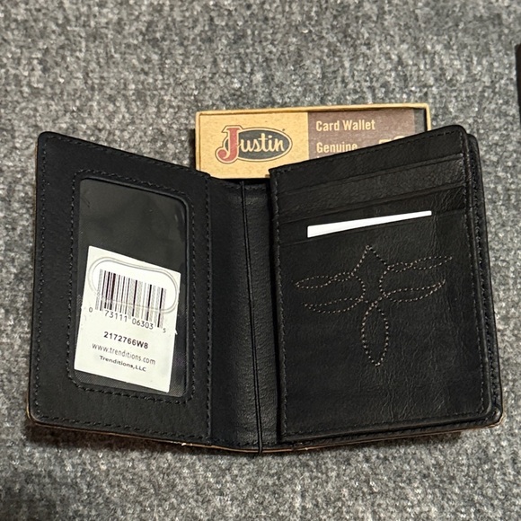 Justin Boots Tan Leather Card Holder - Picture 3 of 5